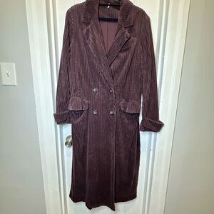 Free People x Revolve Abbey Road Wide Wale Corduroy Duster  L